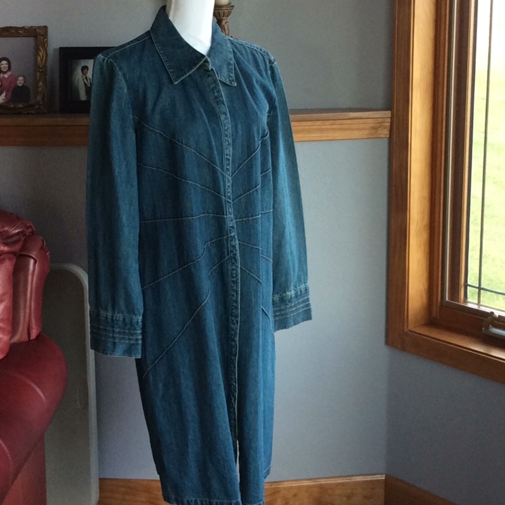 Long jean jacket